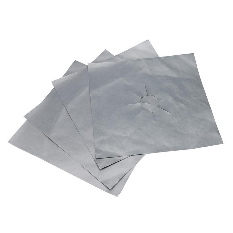 4PCS Stove Covers Reusable Gas Range Stove Top Burner Protector Liner Cover For Cleaning 2O0319