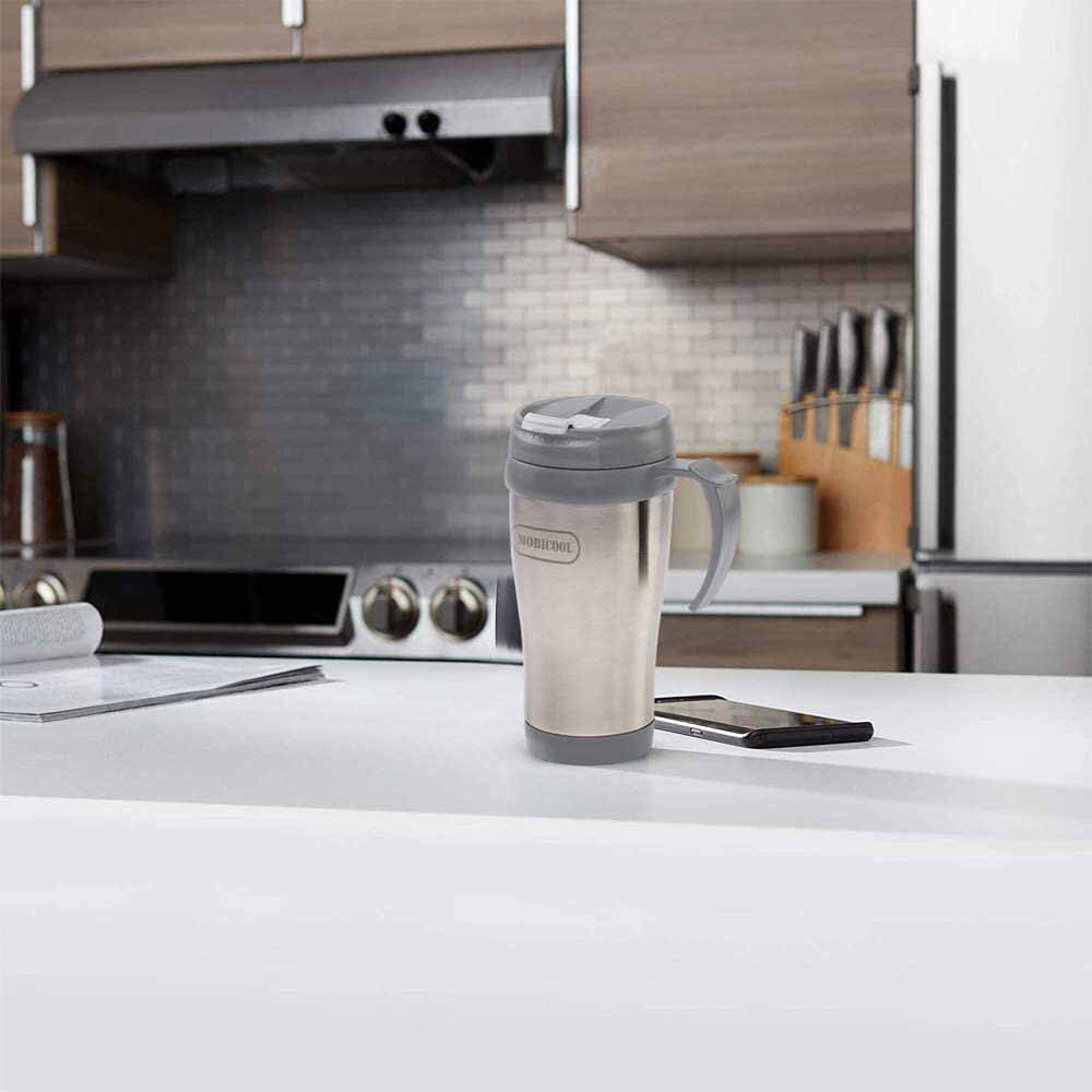 Mobicool MDA40 0,40 Liter Edelstahl Reise Tasse/Becher, Vakuum Isolierung, Maximale Wärme Isolierung