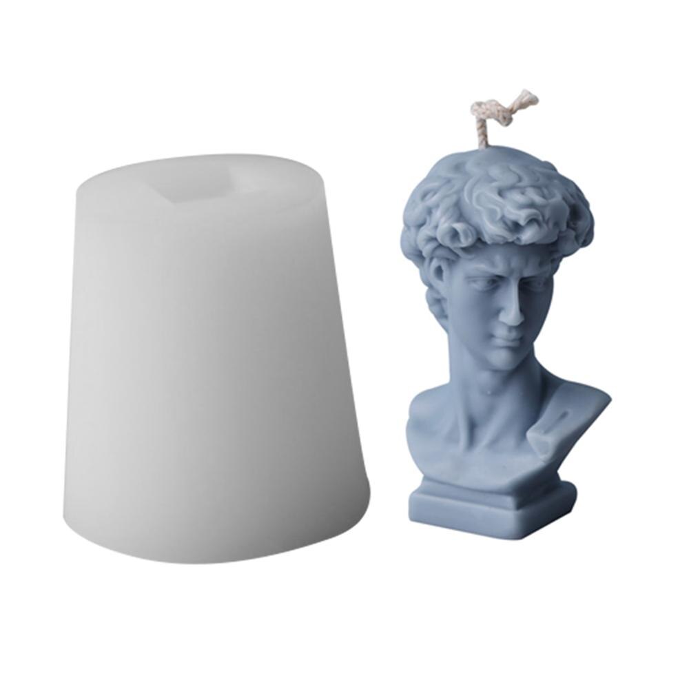 David Head Venus Plaster Portrait Mould Art Female Statue DIY Candle