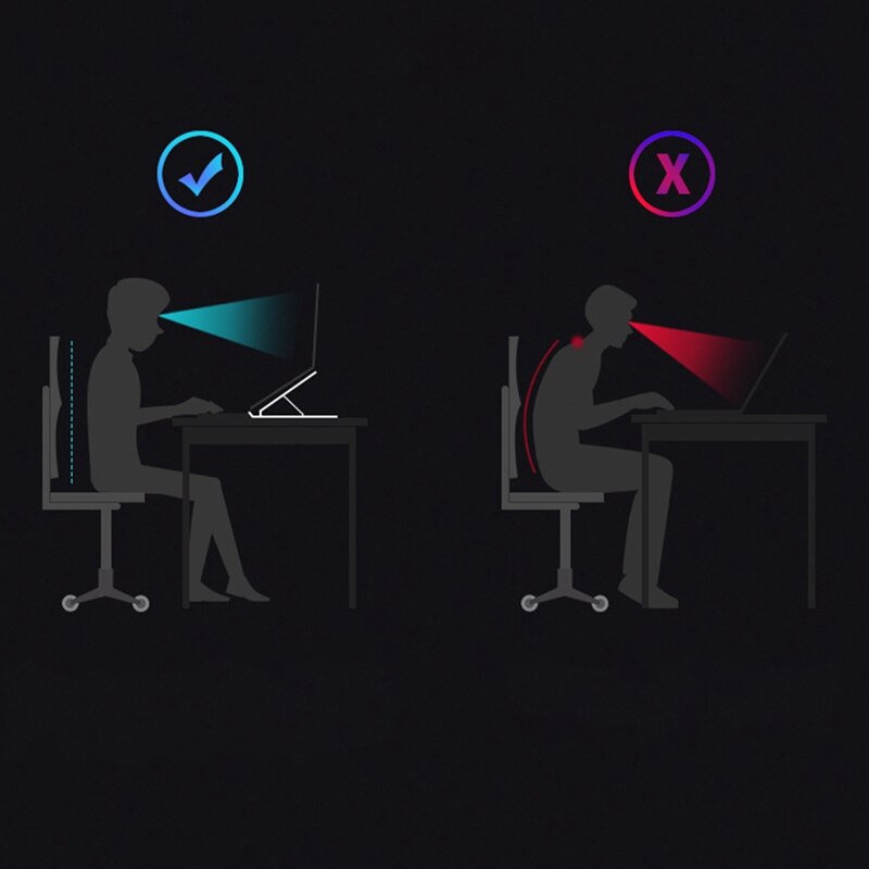 Adjustable Portable Laptop Stand, Desktop Support Base, Laptop Stand, Suitable for Pro Air DELL HP Cooling Stand