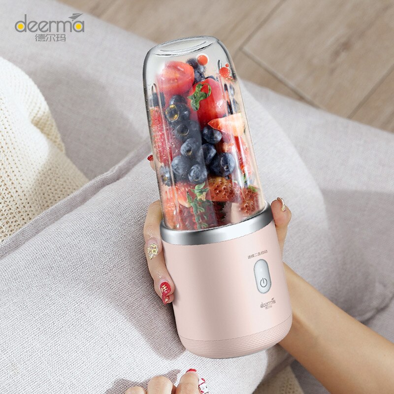 Xiaomi Deerma Portable Juicer Blender 400mL Lemon Squeezer Extractor Rechargeable Veggie Bullet Blender Ice Kettle for Outdoor
