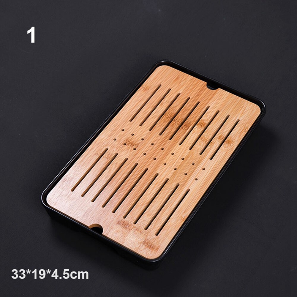 Chinese Style Bamboo Tea Trays Tea Serving Kung Fu Tea Trays Eco-Friendly Household Water Storage Trays Dry Bubble Table: 1