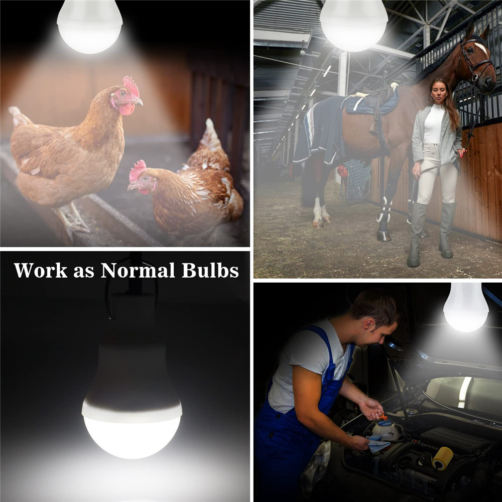 Lámpara alimentada por energía Solar, bombilla Led portátil, luces recargables para tienda de campaña, pesca nocturna, Panel de energía Solar de emergencia, luz Solar