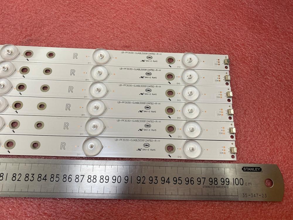 Kit 12 Pcs Led Backlight Strip Voor 50put640 0/60 50PUH6400 50PUF6061 500TT67 V2 500TT68 V2 CL-2K15-D2P5-500-D612-V1 R L