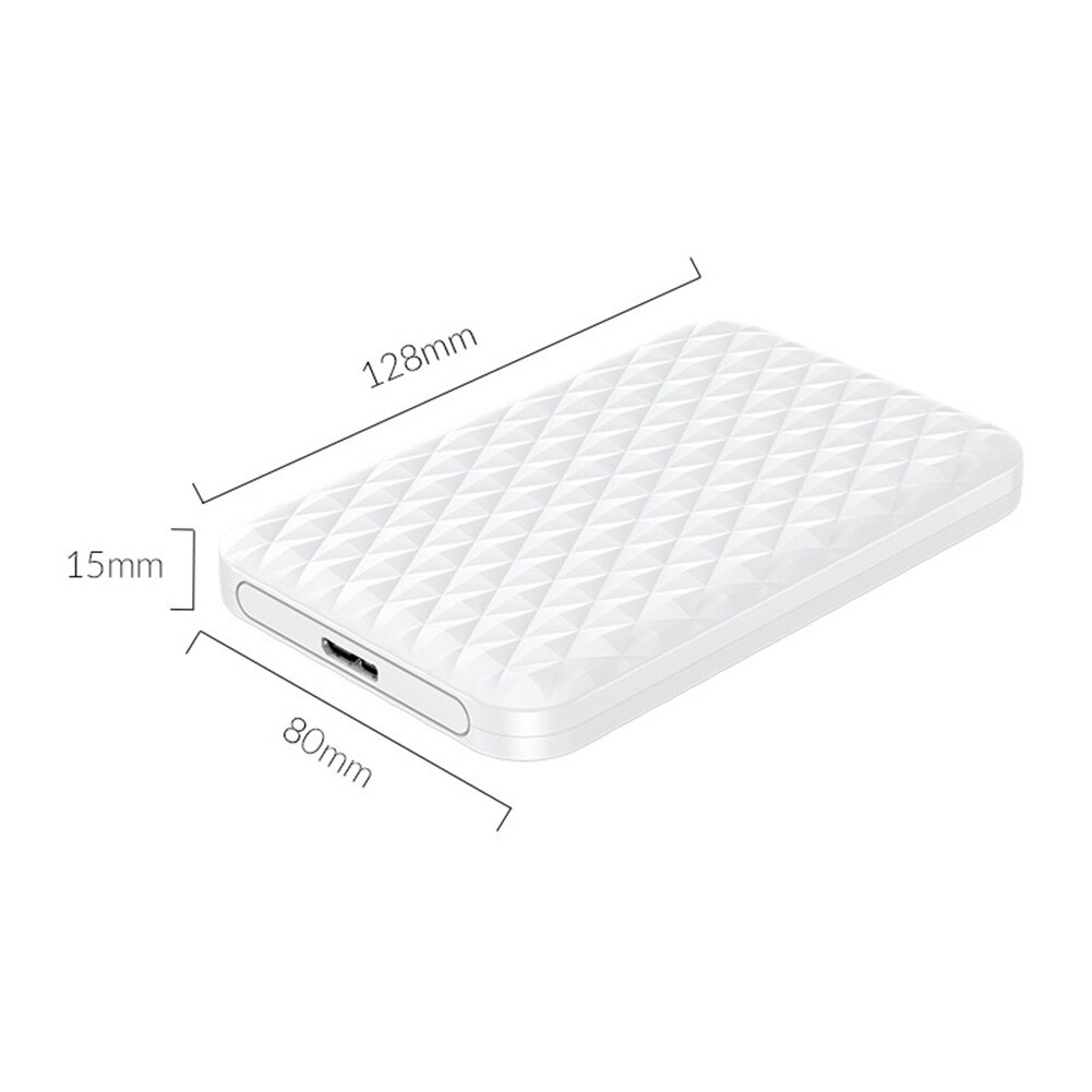 Orico 2520U3 2.5Inch Harde Schijf Schijf Hdd Ssd Mobiele Case Box Sata Naar Usb 3.0 Micro-B Adapter 5Gbps Hard Drive Externe Behuizing: WHITE