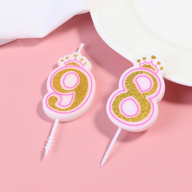 0-9 Nummer Verjaardag Kroon Kaarsen Leeftijd 0-9 Kind Verjaardag Feestartikelen Kaars Decoratie Cake Kaarsen