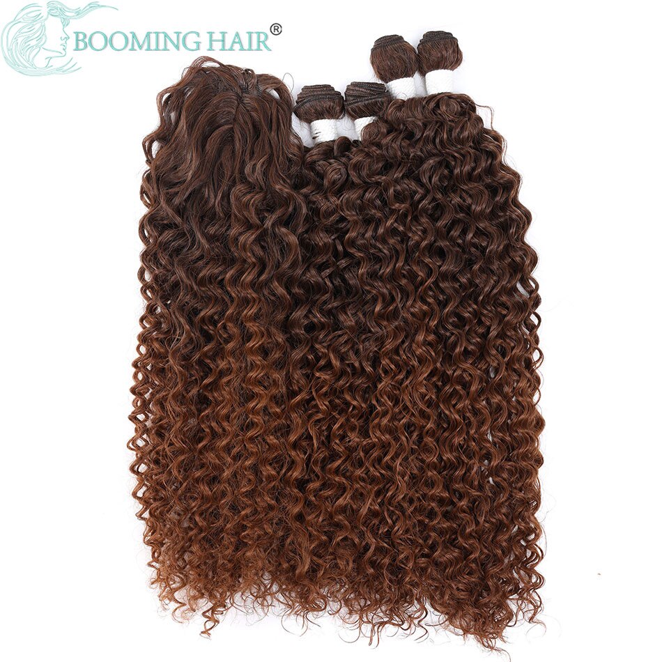 Natuur Haar Afro Water Wave Hair Extensions Bundels Zwart 5 Stks/partij Hair Extensions Zachte Synthetische Wave Haar: MT4-30