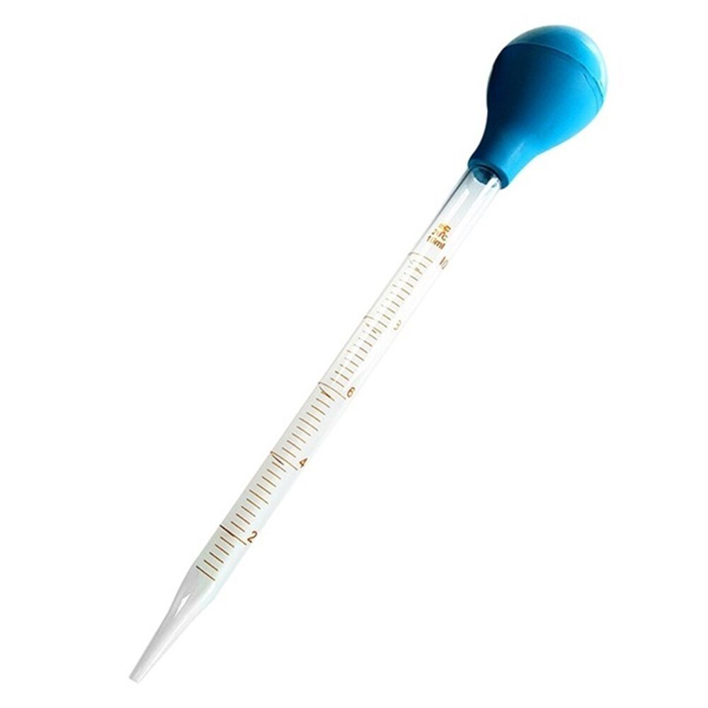 5Pcs 0.5/1/2/3/5/10ml Glass Scale Line Dropper Pipette Lab Dropper Dropping Pipet Blue Rubber Head Pipettors Laboratory Supplies