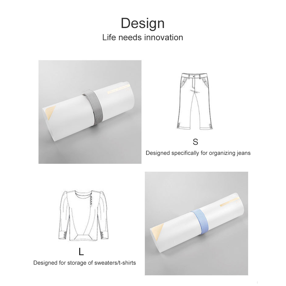 S/l kleding oprol organizer shirts truien lade tijdbesparende kleding opvouwbare plank garderobekast opbergruimte voor op reis huishoudelijke gereedschappen
