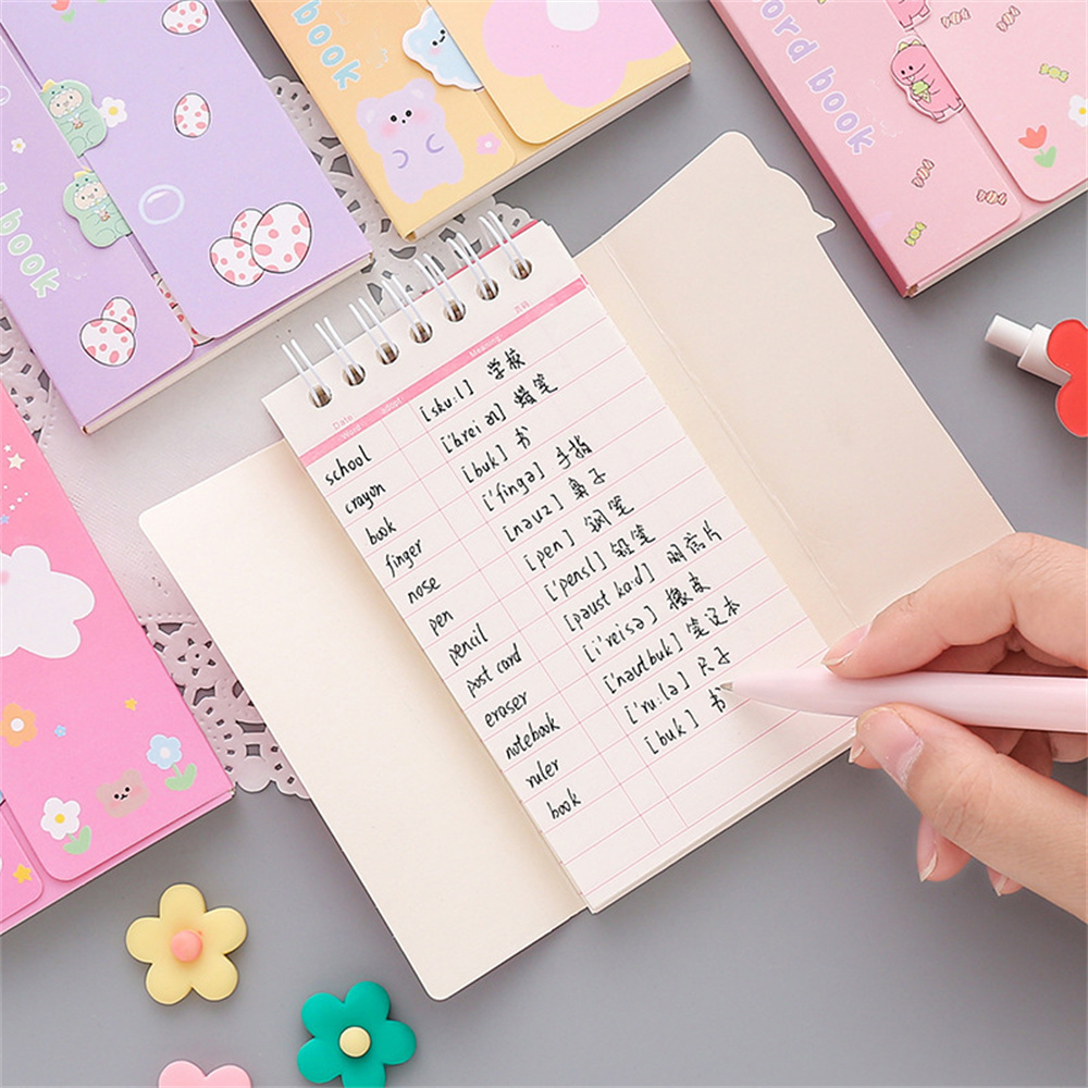 80 Sheets Portable Foreign Languages Word Book Vocabulary Memory Notebook Kawaii Stationery School Office Supplies