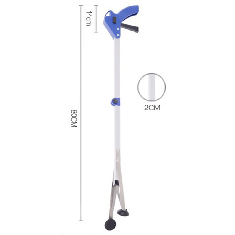 Folding Grab Stick Extendable Garbage Pick Up Tool Reachable Foldable Grab Waste Picker for Gardening Disabled 82cm