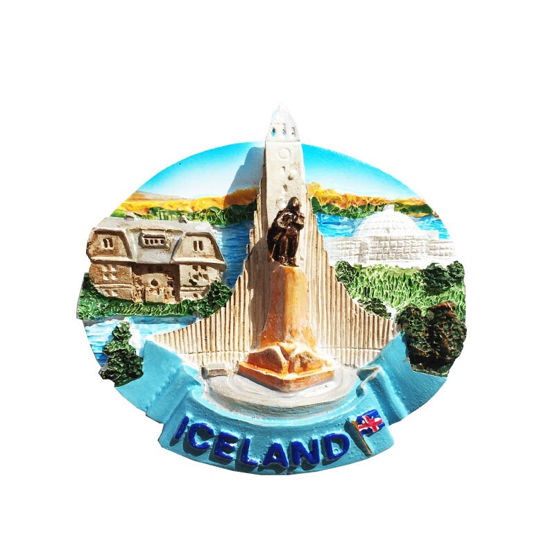 Handmade Painted Iceland 3D Fridge Magnets Tourism Souvenirs Refrigerator Magnetic Stickers
