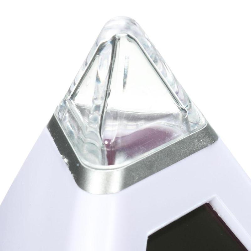 Triangle colorful color changing alarm clock alarm lazy LED clock triangle decompression small clock alarm R8O5