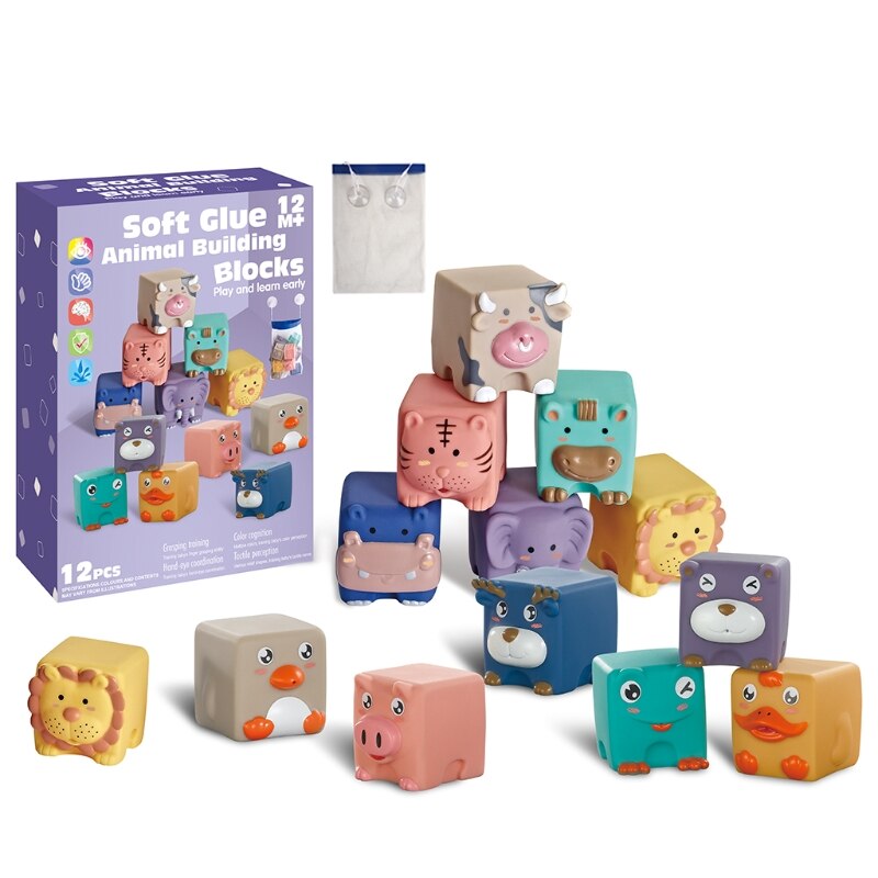 Kids Shower Bathtub Toys Cute Blocks Baby Shower Toys Blocks Bathtub Kids Play Water Games Tool Kids Bathing Supplies: Default Title
