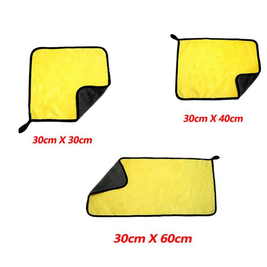 Toallas para secar coches de microfibra súper absorbentes grandes toallas para lavar coches sin arañazos toallas para limpiar coches, 30x30 cm, 30x40 cm, 30x60cm