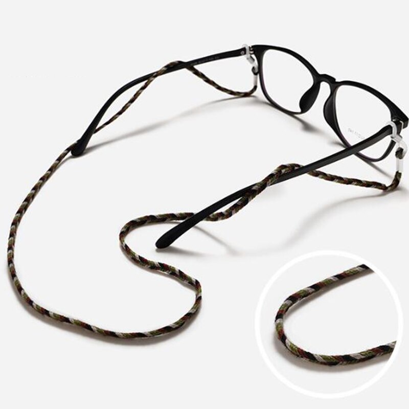 1PC gruby Twist okulary skórzana linka łańcuch okulary oplot okulary smycz Outdoor Sports antypoślizgowe akcesoria okularowe