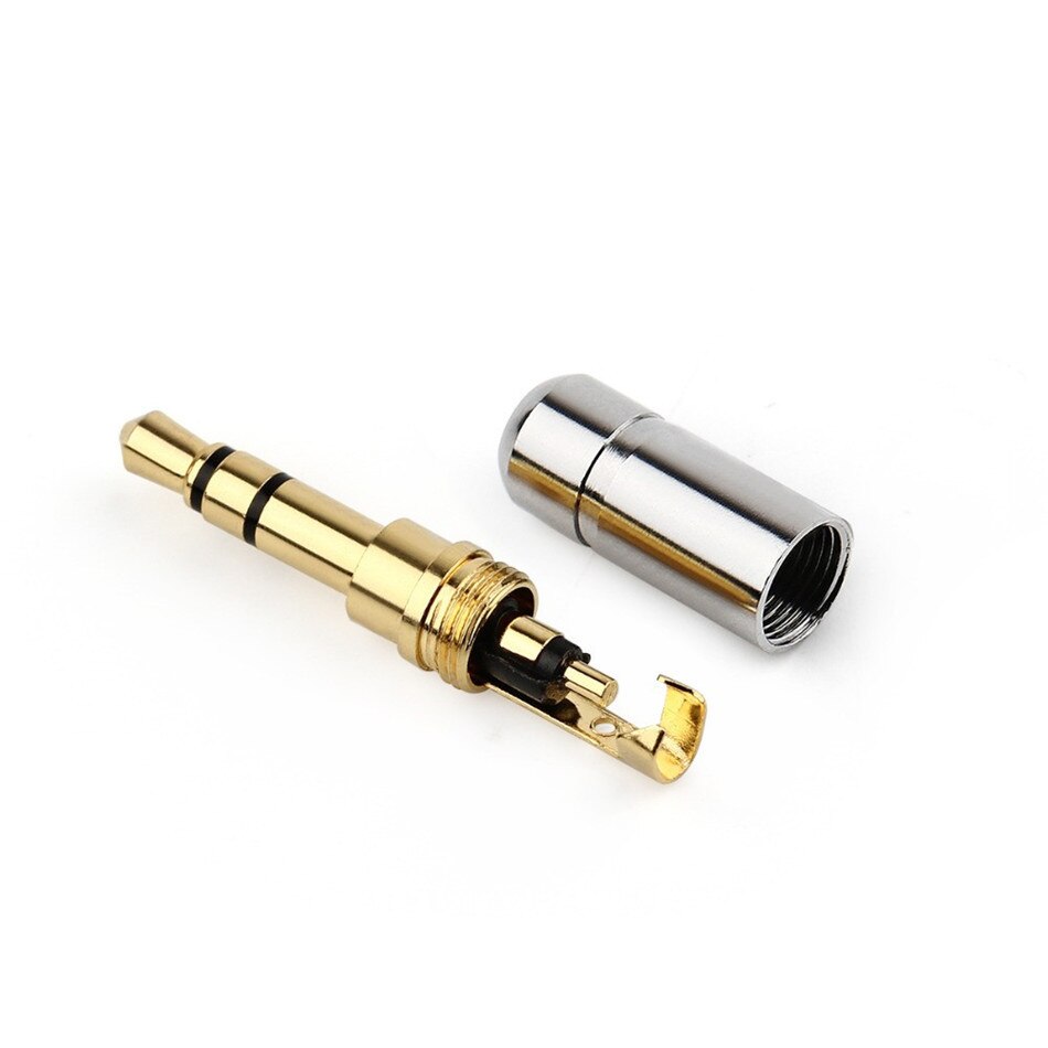3.5 Mm Jack Audio Adapter Stereo 3 Polen Oortelefoon Plug Connectors Hifi Upgrade Hoofdtelefoon Draad 3.5 Mm Jack Diy Gold plated