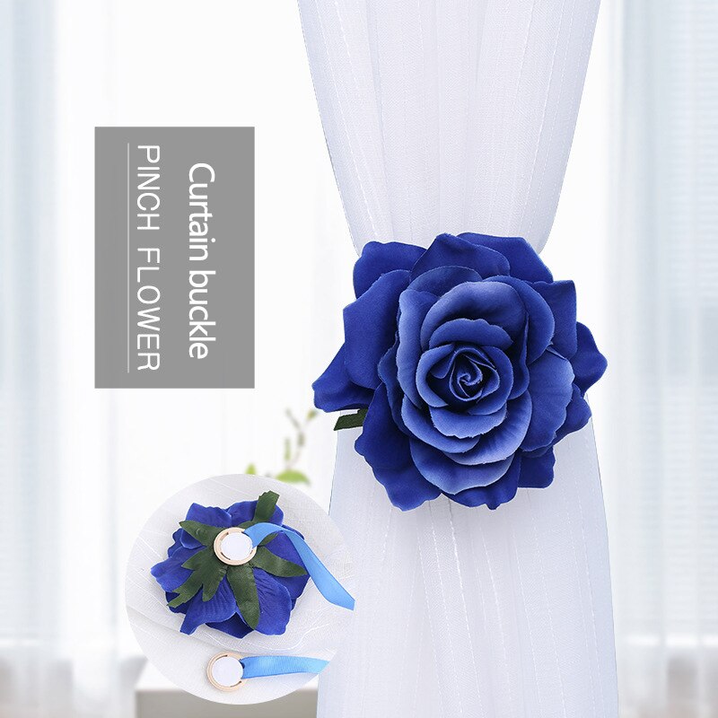 Magnet Vorhang Clips Gebunden Blumen Kreative Pfingstrose Blume Vorhang Schnur Krawatte Wohnkultur Tieback Halfter Vorhang Schnalle