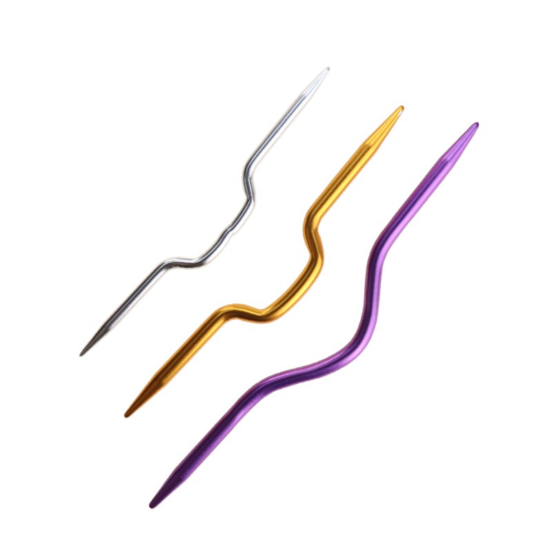 Metal twist needle metal curve needle knitting tool diy tool SKC