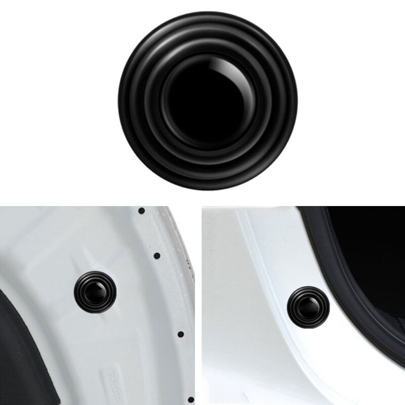 4 Pcs Universal Car Door Silent Gasket Silicone Shock Absorbing Gasket Cushion Soundproof Buffer Pads