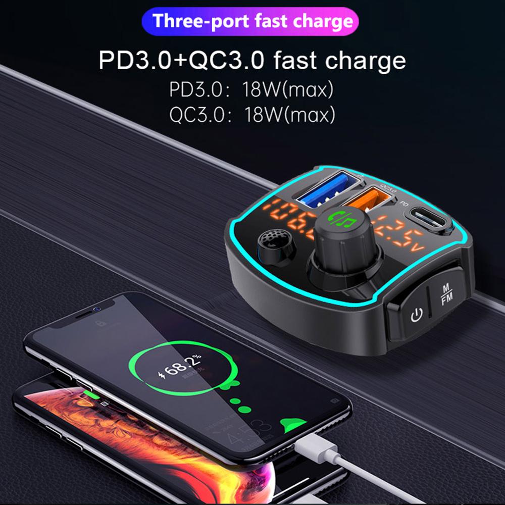 Bluetooth-autoradio mit 5.0-  mp3 -stereoanlage, usb-schnellladefunktion, schnellladegerät, bluetooth- und dsp-musikunterstützung