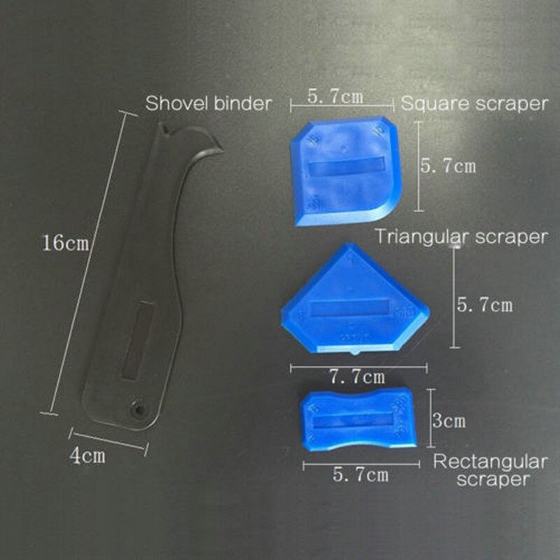 4 st/set fogtätningsmedel silikon injekteringsbruk caulk verktyg remover skrapa applikator verktyg