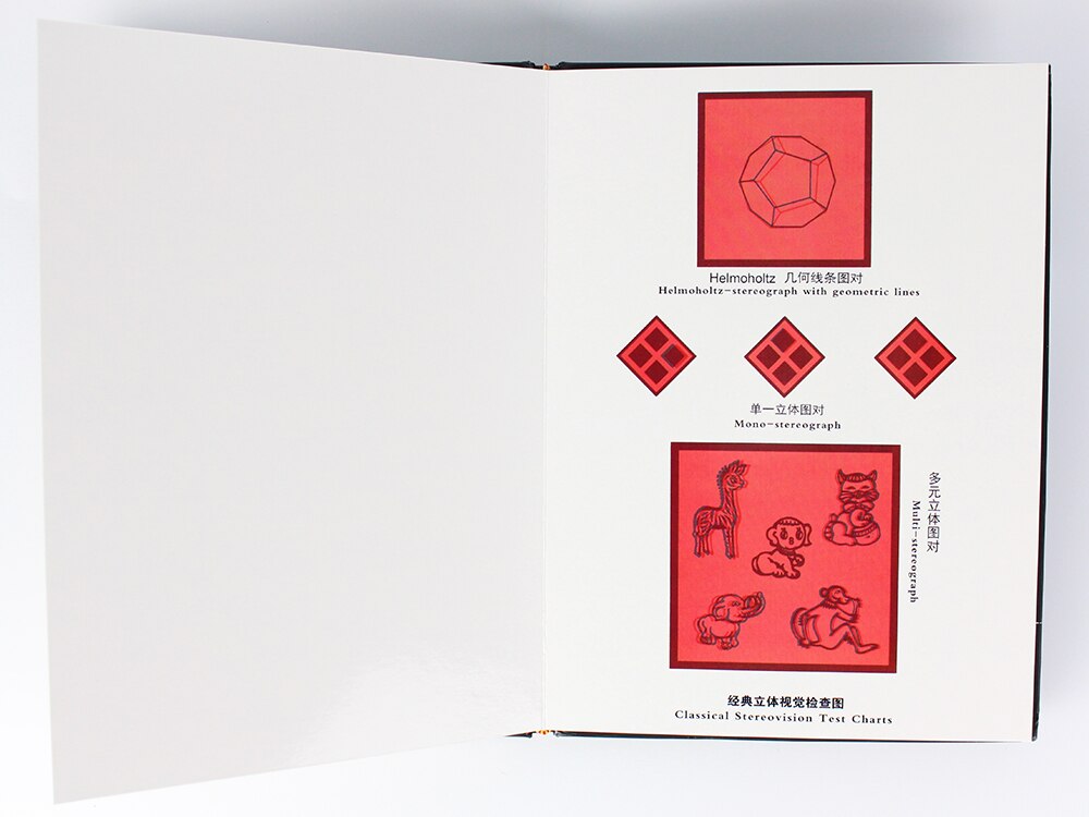 Comprehensive Visual Test Charts Random Dot Stereograms Book Color Blindness Astigmatism Amsler With Red Green Glasses