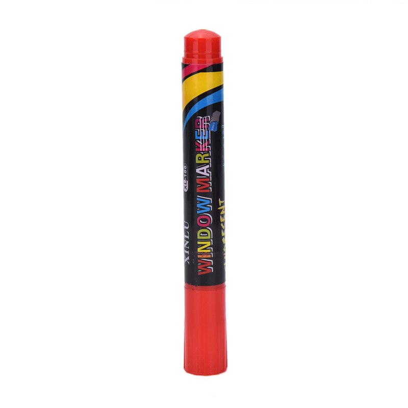 1PC Erasable Multi Colored Highlighters Liquid Chalk Marker Pens LED Writing Board GlassWindow Art8 Colours Marker Pens: Red