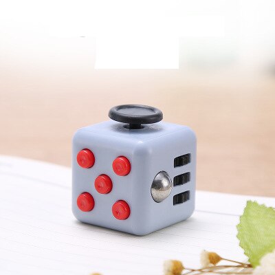 ZK20 Traditional Cubo Antistress Toy Gyro Adult Cube Toy Vinyl Desk Finger Toys Squeeze Fun Stress Reliever Antistress Toy: Gray black red