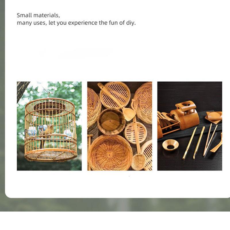 Palos redondos de bambú de madera de 3-8mm, manualidades hechas a mano, Material de palitos de madera pequeños para suministros de carpintería