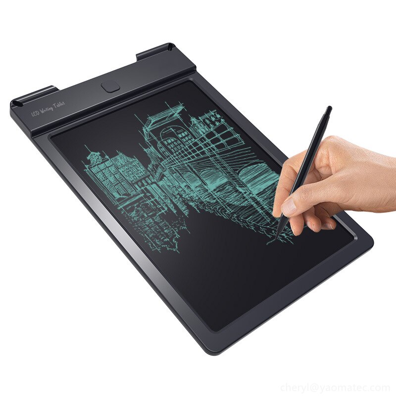 13 inch electronic screen writing tablet digital graphic drawing board office message graffiti lcd handwriting pad: black