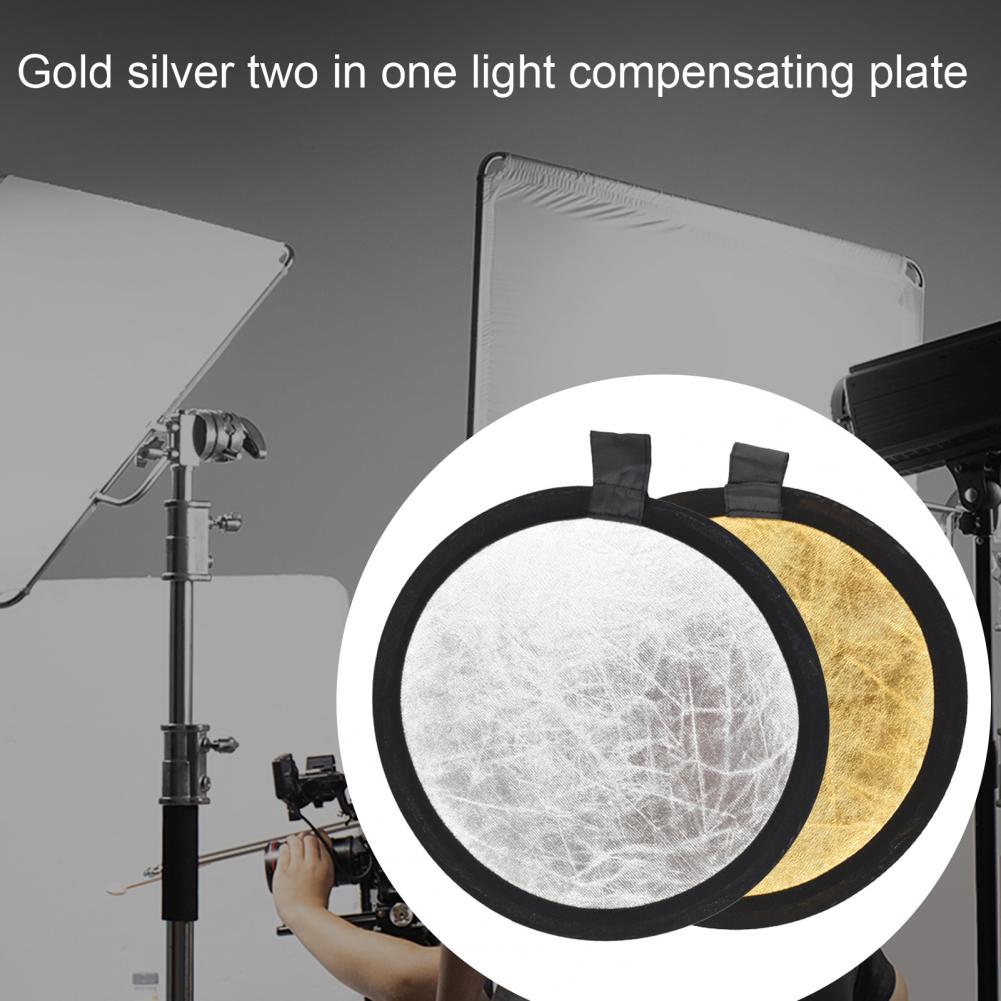 Anti-verformen Reflektierende Bord 2-in-1 Faltbare Licht Reflektor Runde 30cm Fotografie Licht Griff Foto reflektor für Studio