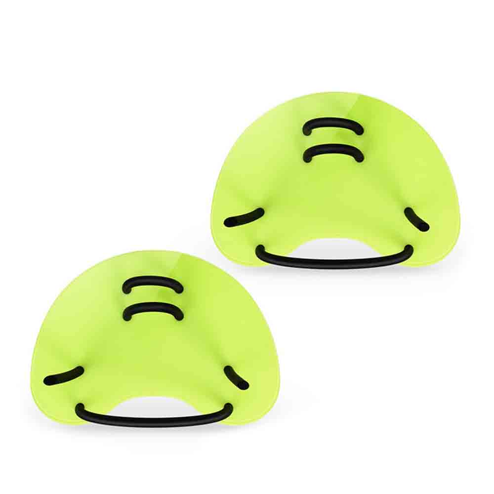 1 par de paletas de mano para niños adultos Universal Freestyle equipo de remo ayuda de natación herramientas de trazos de invierno: Green