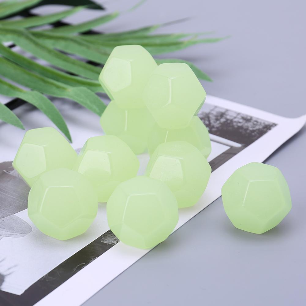 10 pièces D12 Polyédrique Dés Lumineux Dés Blanc Pour RPG MTG