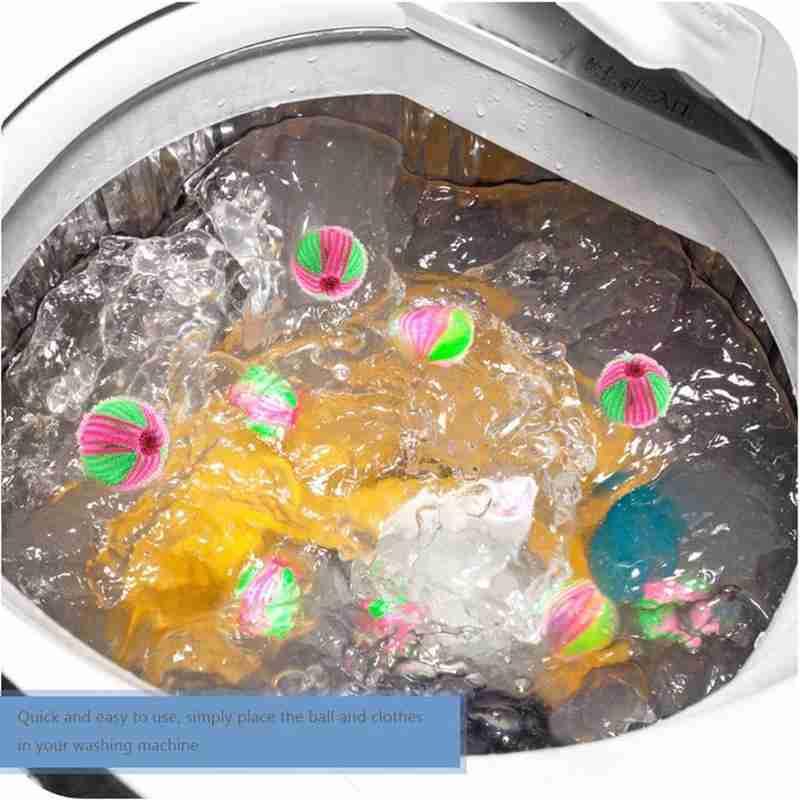 3Pcs/set Color Random Nylon Laundry Ball Decontamination Protecting Washing Machine and Removal Ball Laundry Washing Fluff M8Z9