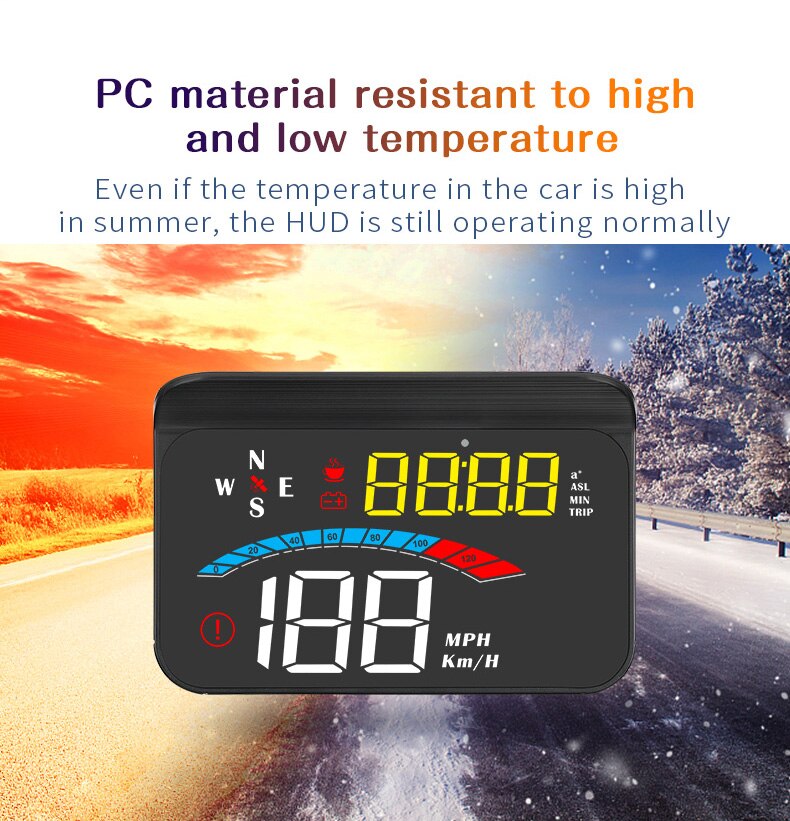 M16 Head Up Display GPS HUD Gauges GPS Speedometer Windsheild Projector With Hood Fatigue Driving Reminder Car Electronics