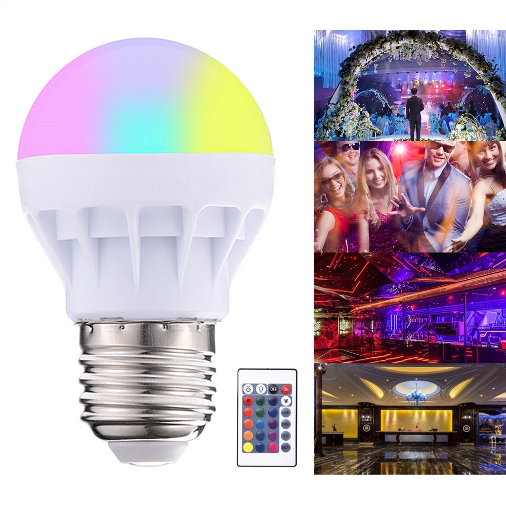 Smart WiFi Light Bulb Led 20 Color Lamp 3W 85-265V RGB Wake-Up Warm Lights Remote Control Home Chrismas Lights