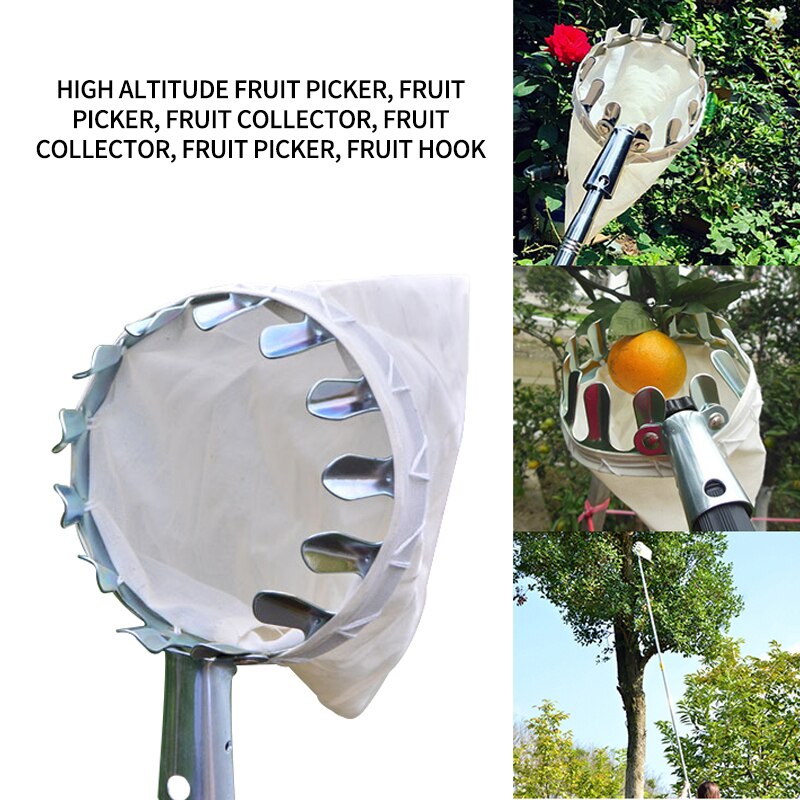Fruit Picker Head Basket Portable Fruits Catcher for Harvest Picking Citrus Pear Gardening Picking Tool