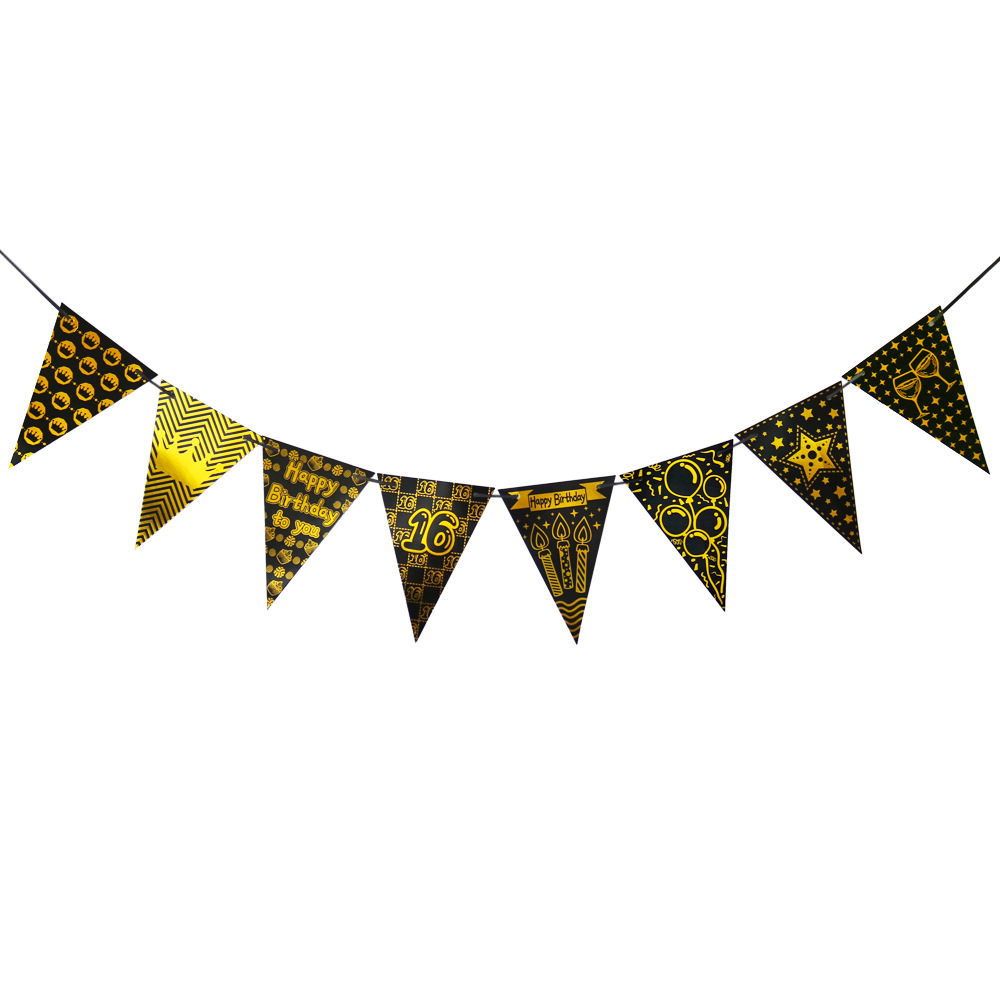 16e verjaardag voor jongens meisjes Gelukkige 16e verjaardag benodigdheden 16 feestdecoraties Zwart goud 16e verjaardag Borden Servetten Tafelkleden: Bordeaux