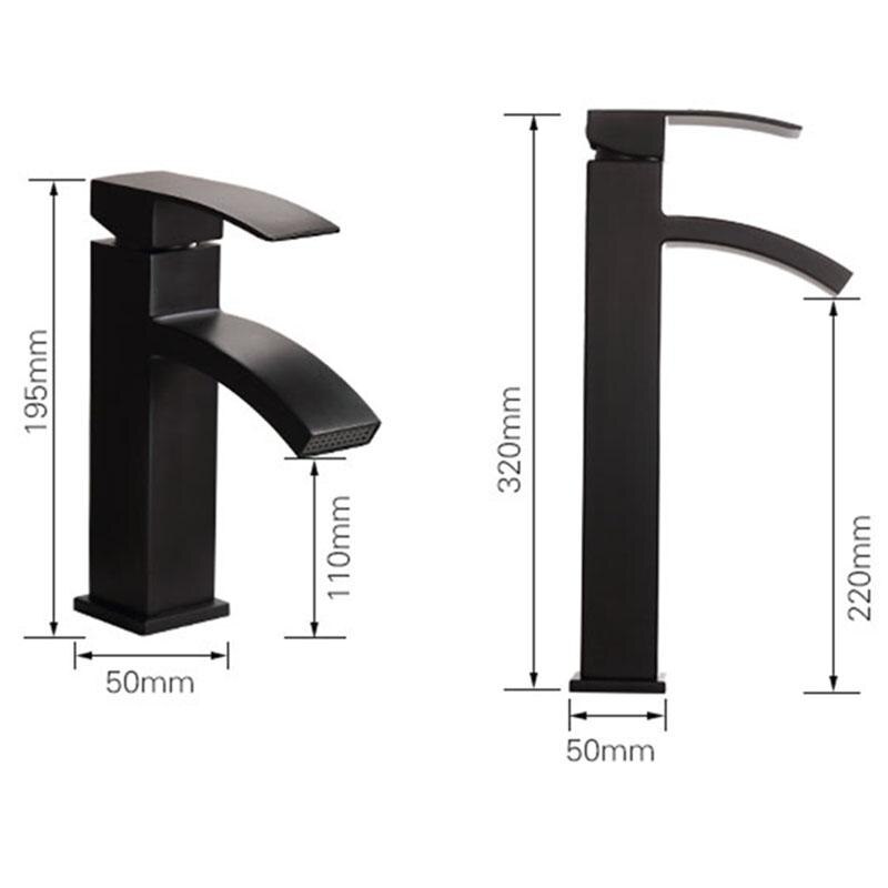 Waterval Wastafel Kraan Water Mengkraan Badkamer Kraan Zwart Wastafel Water Wastafel Kranen Bad Kraan Kraan