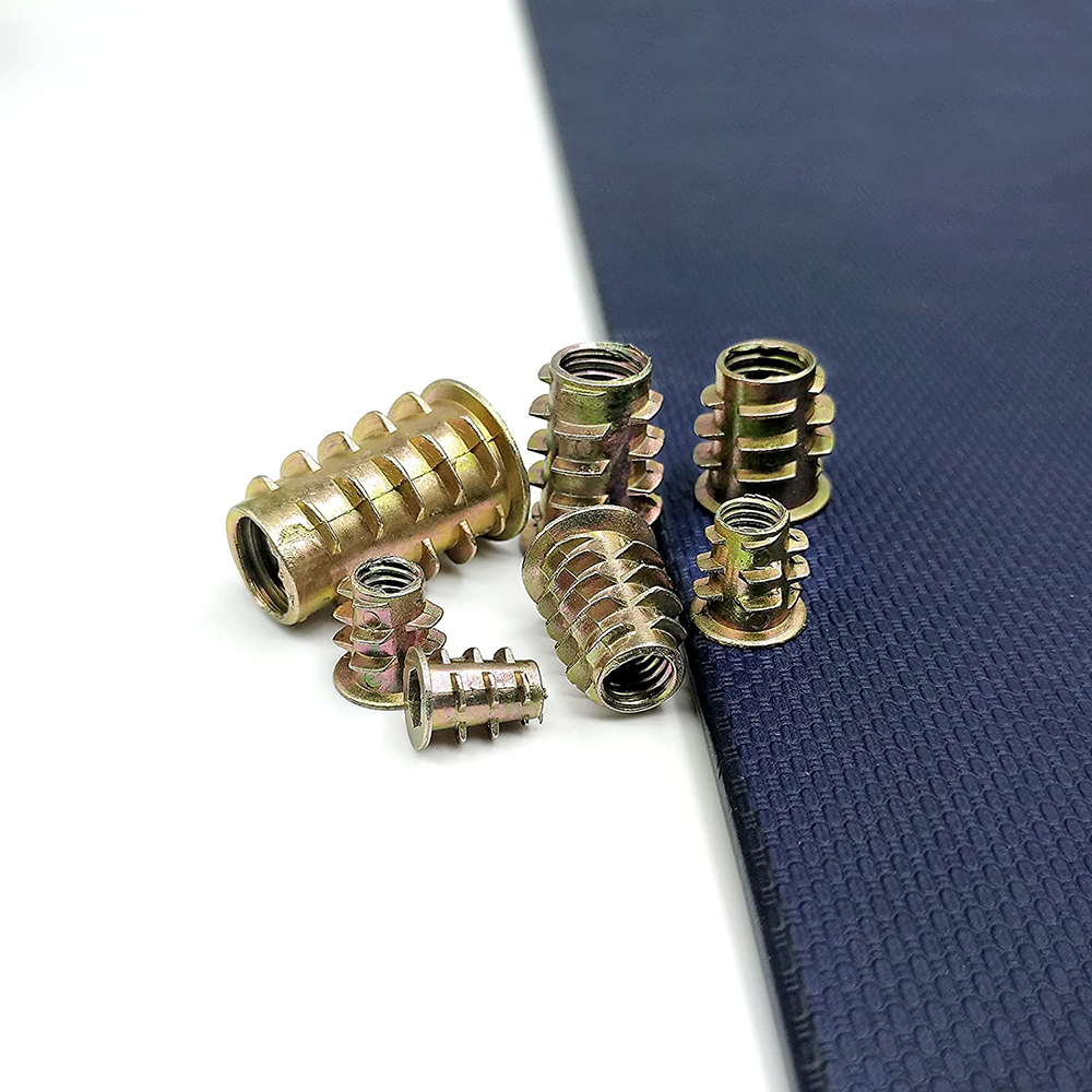 130pcs Metric Threaded Inserts Nuts Assortment Tool Kit Zinc Alloy Furniture Bolt Fastener Connector Hex Socket Screw Inserts