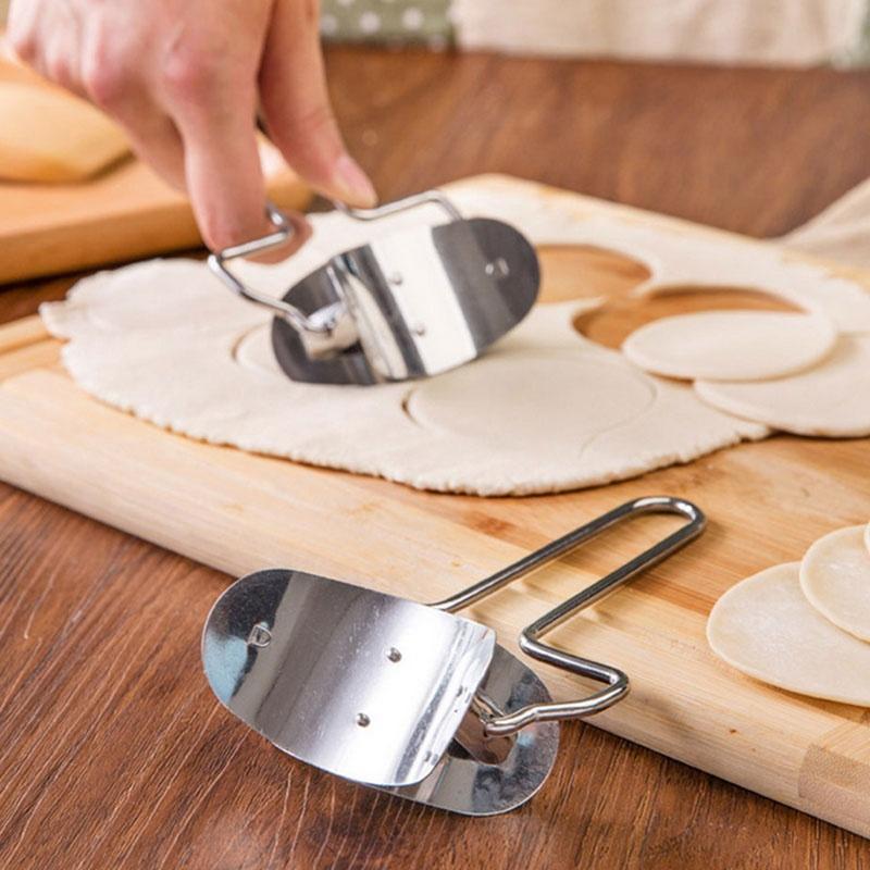 Molde de bola de masa circular de acero inoxidable ecológico rodillo espagueti prensador de masa herramienta para Fideos cortador de piel envoltorios Pasta casera