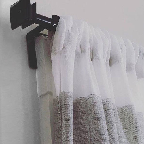 US Practical Double Center Support Curtain Rod Bracket Into Window Frame Bracket