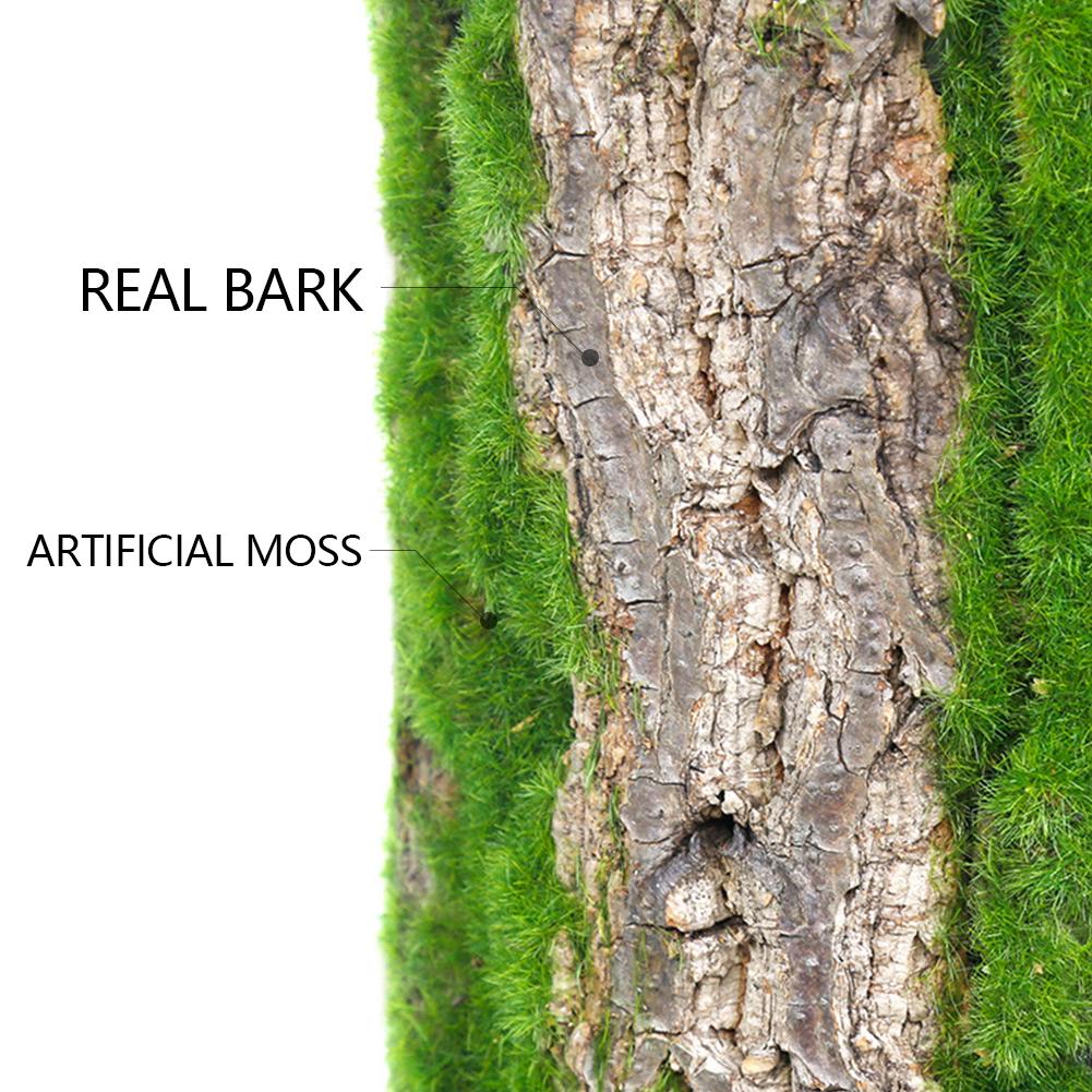 30*50cm Artificial Bark Decoration Real Dried Pine Tree Bark with Artificial Moss for DIY Festival Home Party Wall Embellishment