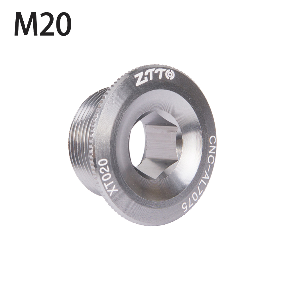 ZTTO-perno de brazo de manivela de bicicleta, tapas de tornillo de manivela de aleación de aluminio, tornillos de cubierta de manivela de bicicleta de montaña y carretera M20 M19 M18 Universal para M6000 105: Blanco