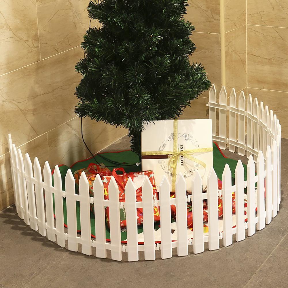 thumbnail image 2 of Sasylvia Christmas Tree Fence With Led String Light Wooden Xmas Tree Gate Candy Cane Picket Fence For Holiday Wedding Party Garden Home Decoration 2 of 12