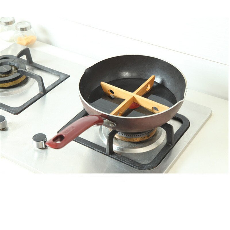 1 Set 20*4Cm Bamboe Afneembare Rack Lade Mat Keuken Pan Pot Pad Anti Stomen placemat Cooling Schotel Holder Gadget