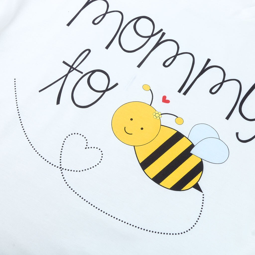 Telotuny barsel skjorte kvinder kortærmet tegneserie honningbi toppe t-shirt graviditetstøj mor kausal toppe dec 19