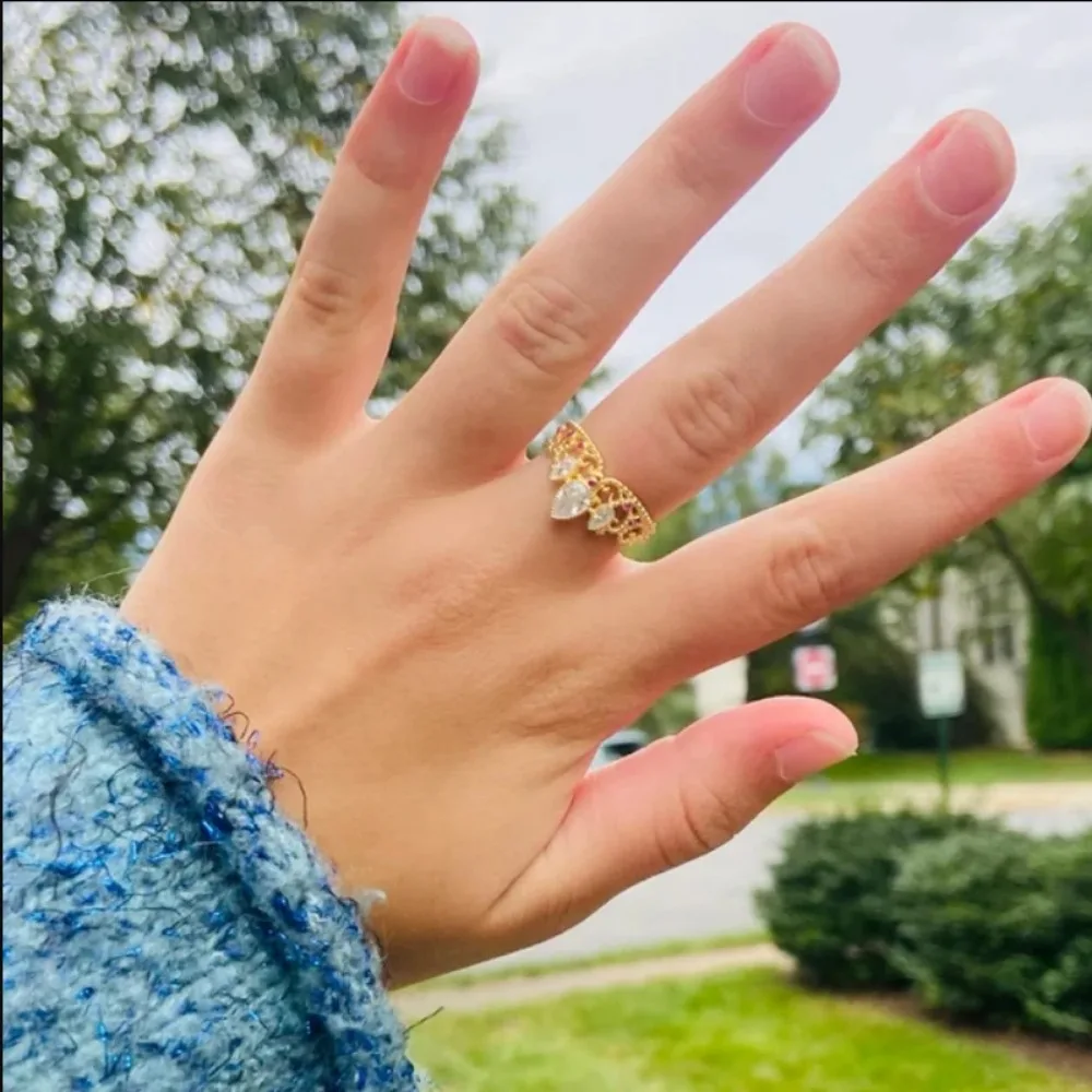 Bagues couronne raiponce, bijoux princesse, pour femmes et filles, accessoires de mariage à la , plaqué or, bagues réglables, pour elle