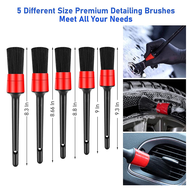 11 Stuks Auto Detaillering Borstel Set Auto-interieur Reiniging Kit Motor Cleaning Kit Voor Schoonmaken Auto Interieur Exterieur